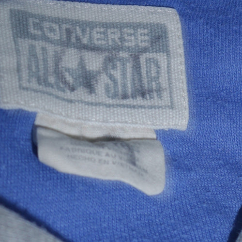 Converse Boys Grey Pullover Hoodie All Star Logo Long Sleeve Size M