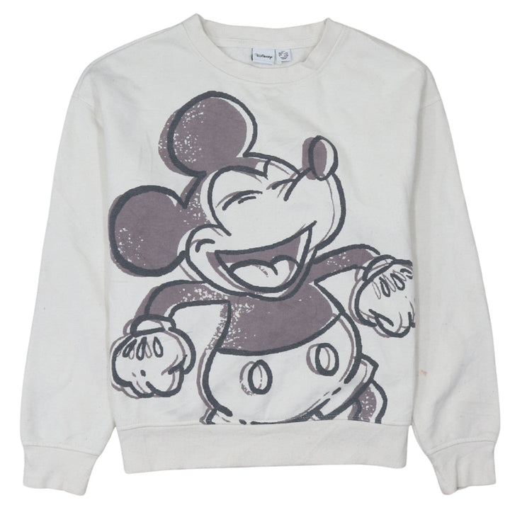 Disney x Primark Women’s White 2XS Mickey Mouse Pullover Sweatshirt