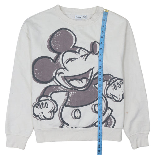 Disney x Primark Women’s White 2XS Mickey Mouse Pullover Sweatshirt