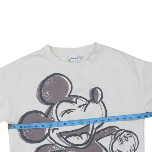 Disney x Primark Women’s White 2XS Mickey Mouse Pullover Sweatshirt
