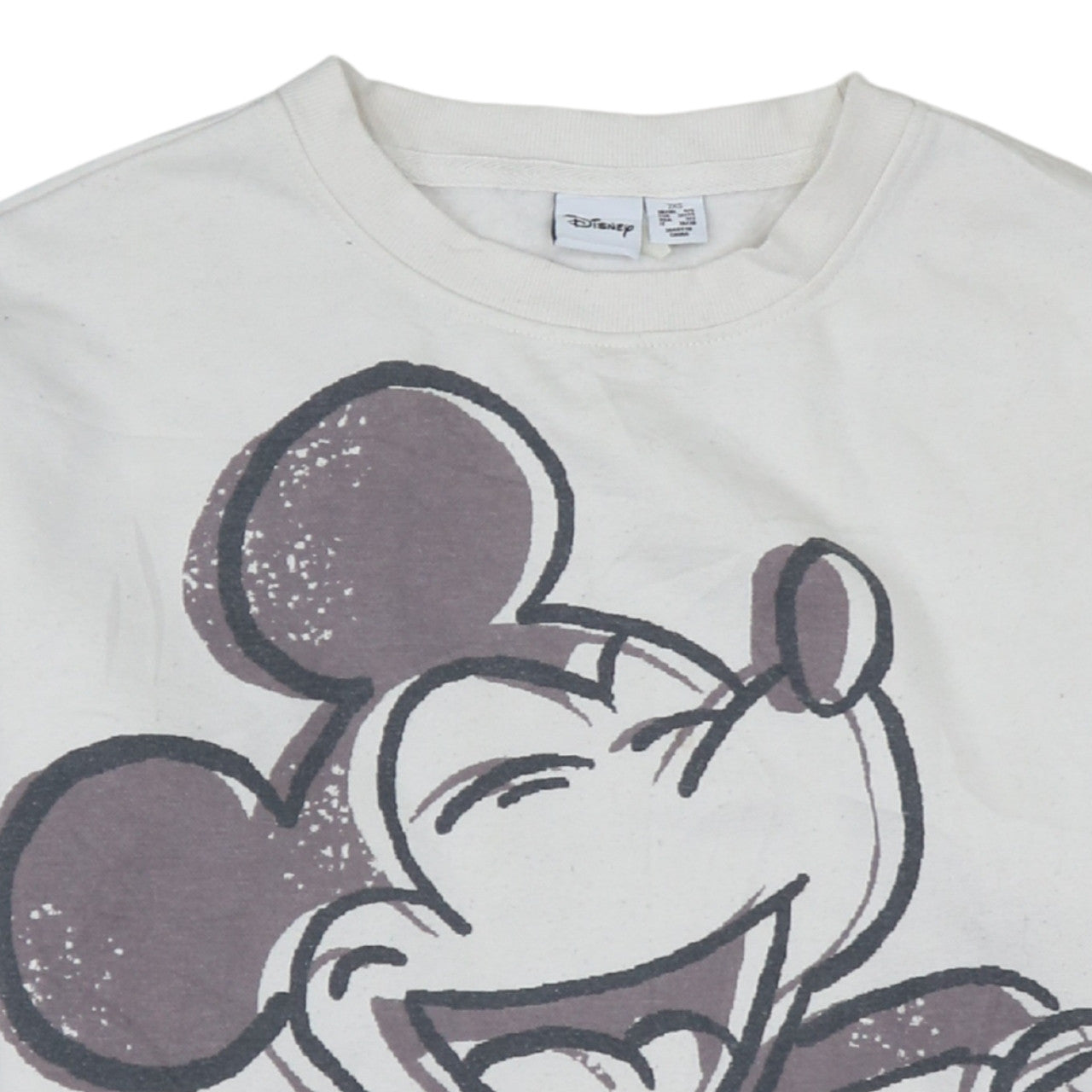 Disney x Primark Women’s White 2XS Mickey Mouse Pullover Sweatshirt