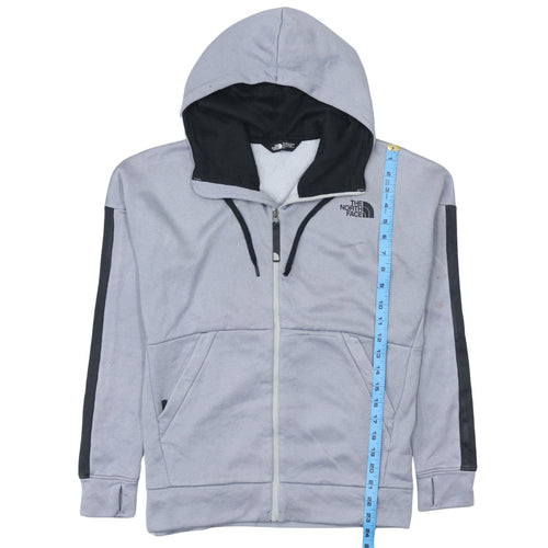 The North Face Womens Grey Full Zip Hoodie Size S Polyester Fleece