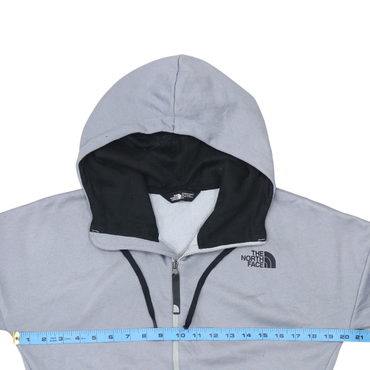 The North Face Womens Grey Full Zip Hoodie Size S Polyester Fleece