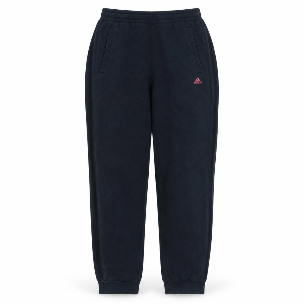 Adidas Women’s Black Joggers M Fleece Elastic Waist Athletic Trousers
