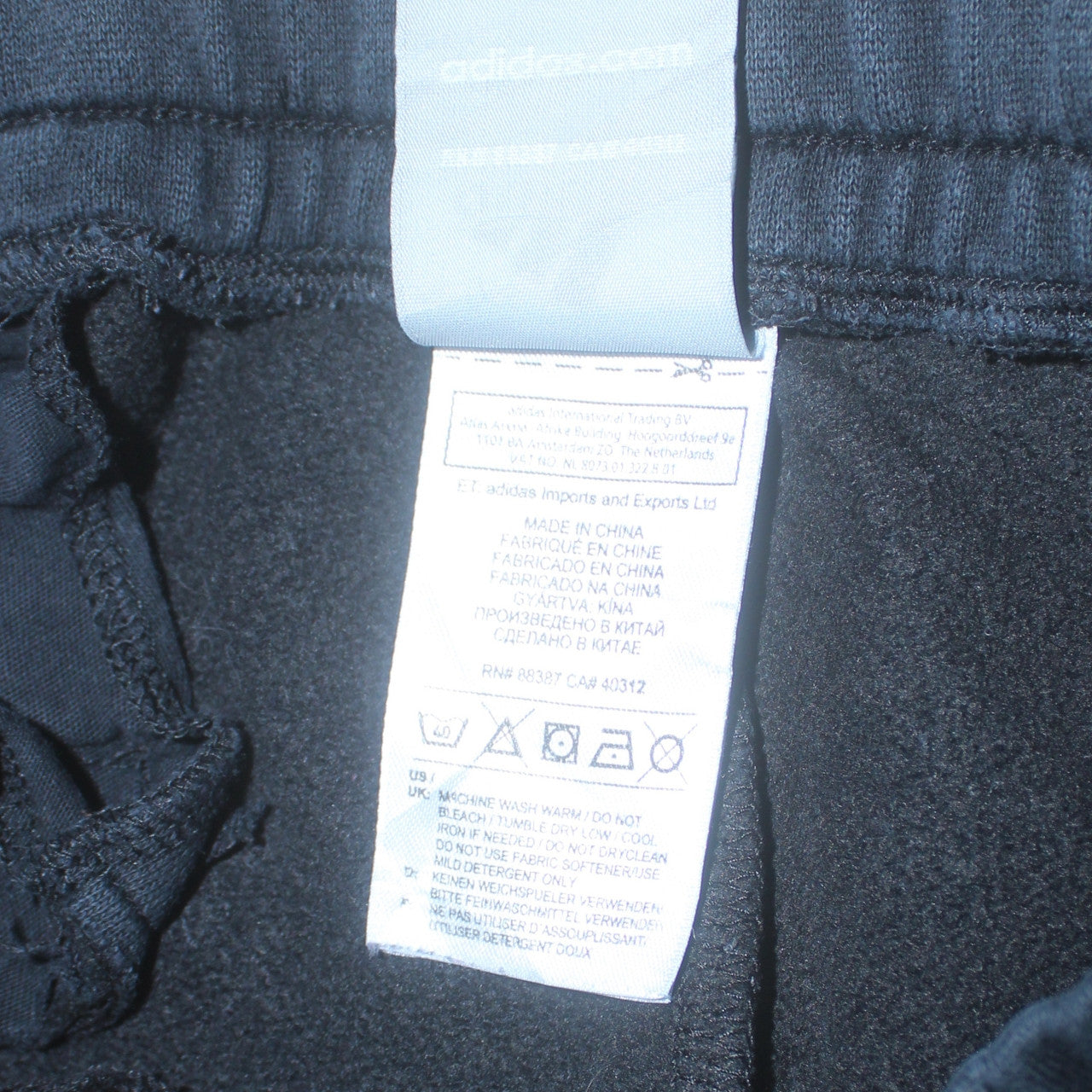 Adidas Women’s Black Joggers M Fleece Elastic Waist Athletic Trousers