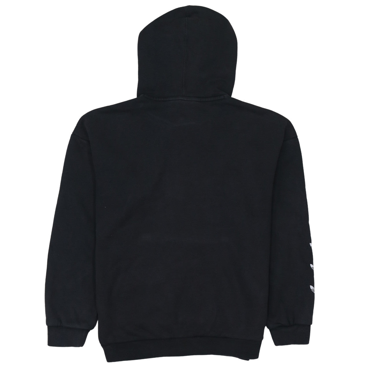 Adidas Women’s Black Pullover Hoodie Size 10 Logo Sleeve Casual