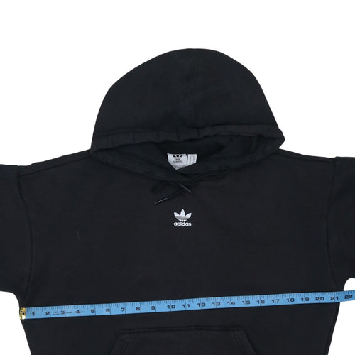 Adidas Women’s Black Pullover Hoodie Size 10 Logo Sleeve Casual