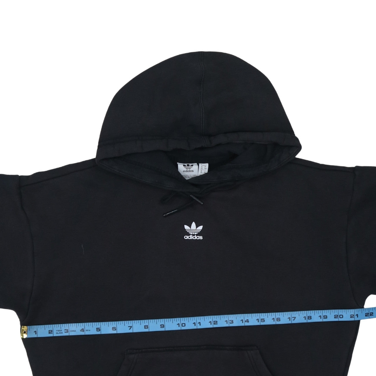 Adidas Women’s Black Pullover Hoodie Size 10 Logo Sleeve Casual