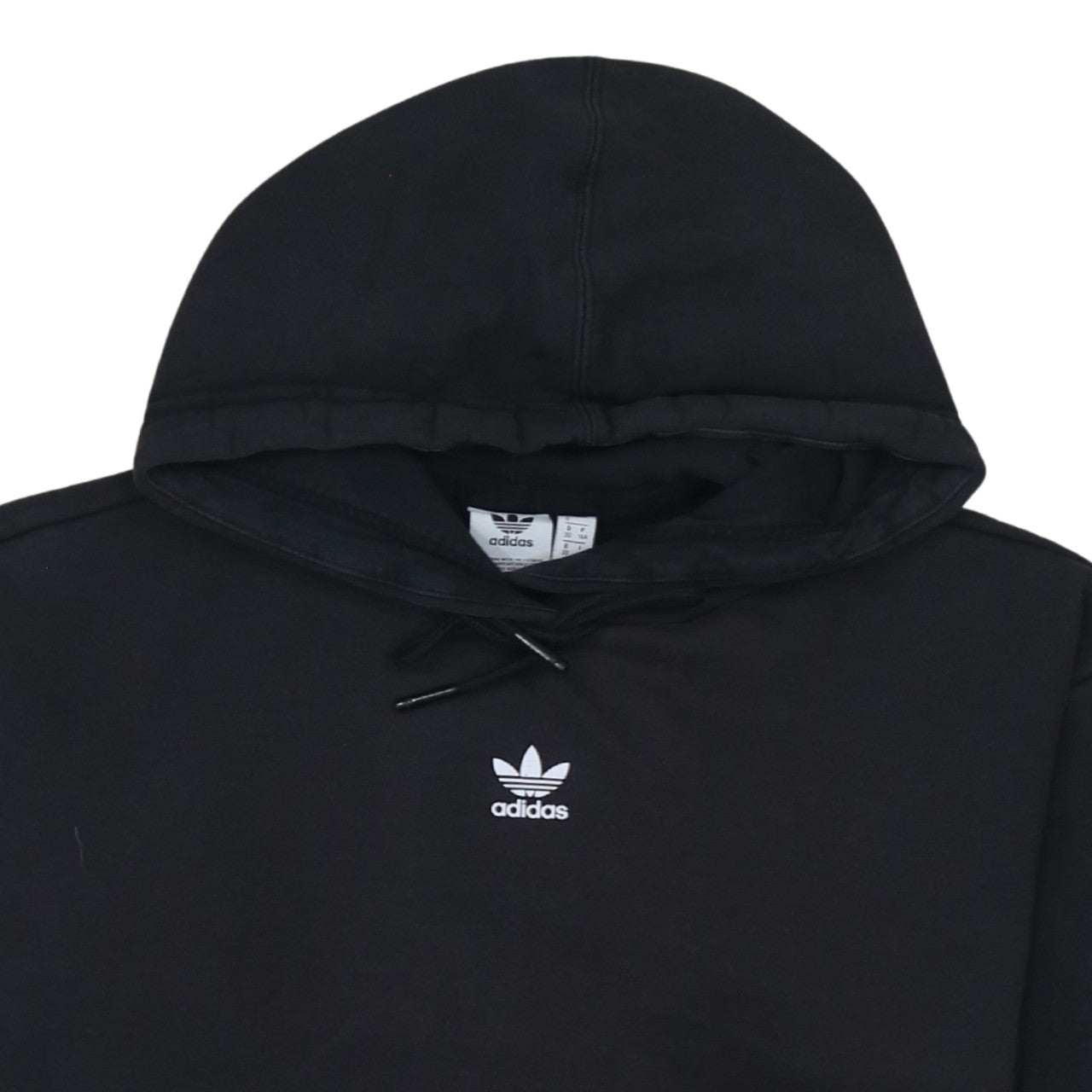 Adidas Women’s Black Pullover Hoodie Size 10 Logo Sleeve Casual