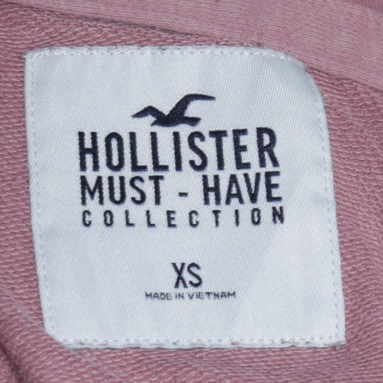 Hollister Women Pink XS Pullover Hoodie Cotton Blend Casual