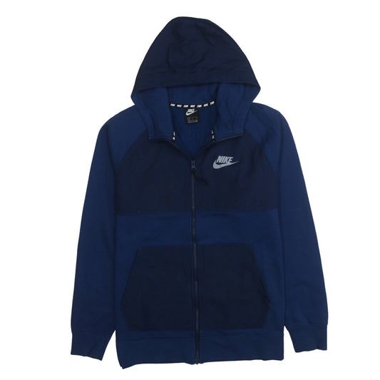 Nike Men's Blue Full Zip Hooded Sports Jacket Size L