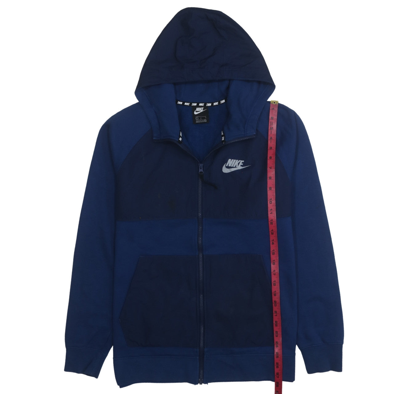 Nike Men's Blue Full Zip Hooded Sports Jacket Size L