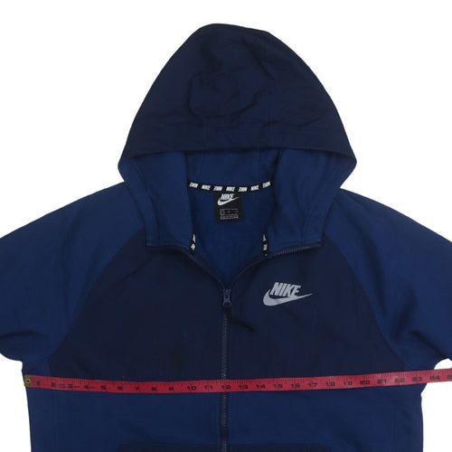 Nike Men's Blue Full Zip Hooded Sports Jacket Size L