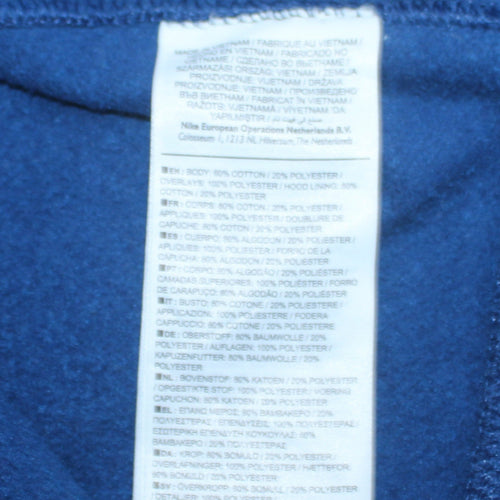 Nike Men's Blue Full Zip Hooded Sports Jacket Size L