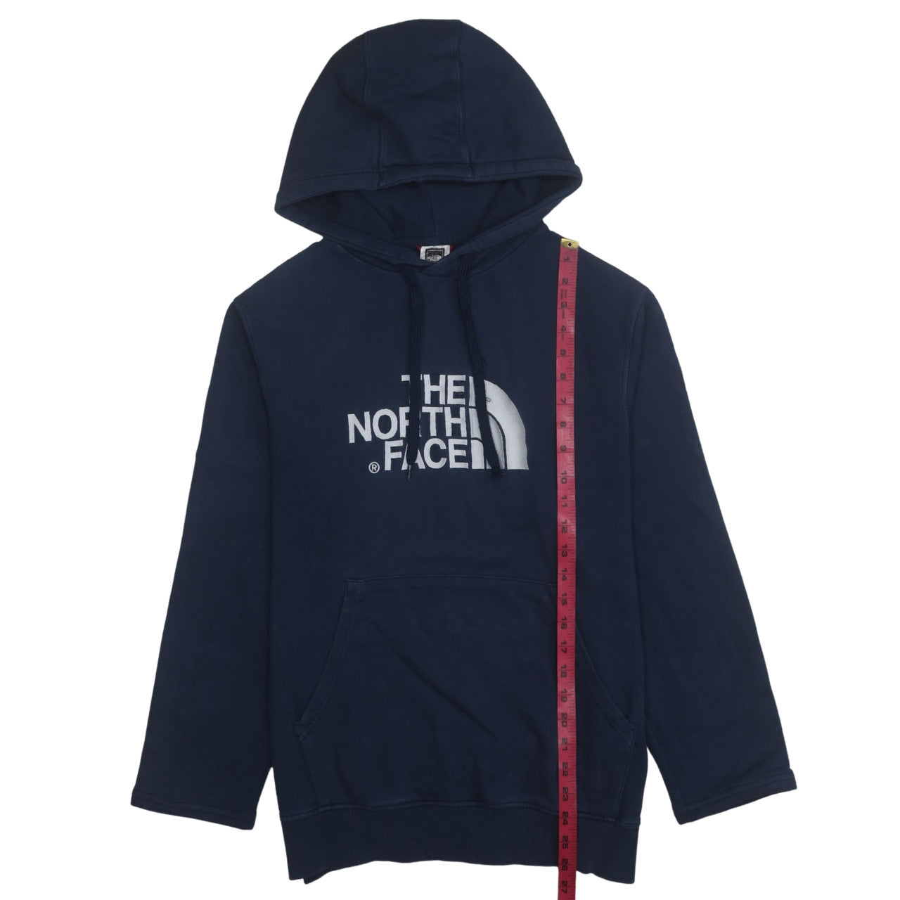 The North Face Men's Blue Pullover Hoodie Medium Logo Cotton