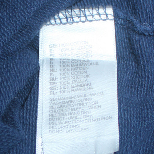 The North Face Men's Blue Pullover Hoodie Medium Logo Cotton