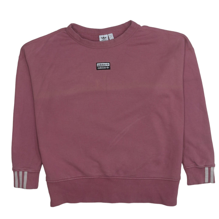 Adidas Womens Pink Sweatshirt UK 12 Long Sleeve Crew Neck Casual