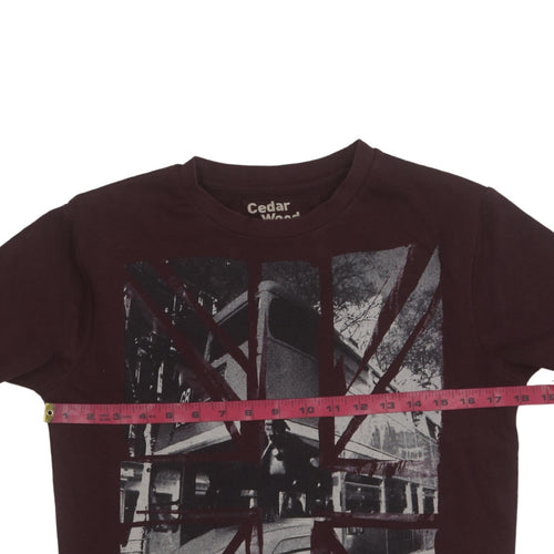 Cedar Wood State Men's Brown XS London Graphic Print Sweatshirt