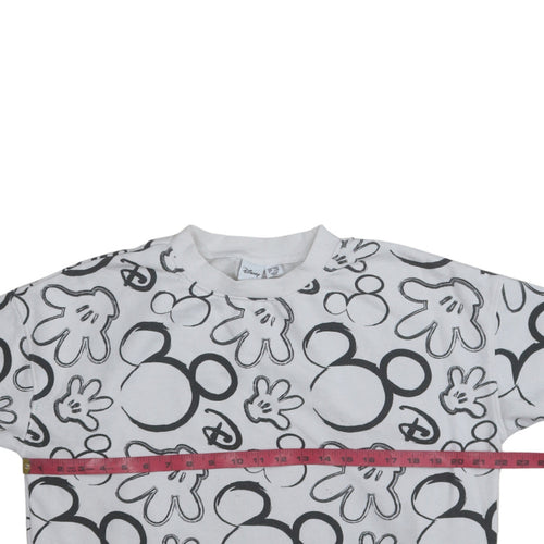 Disney Womens Grey Mickey Mouse Print Pullover Sweatshirt Size S