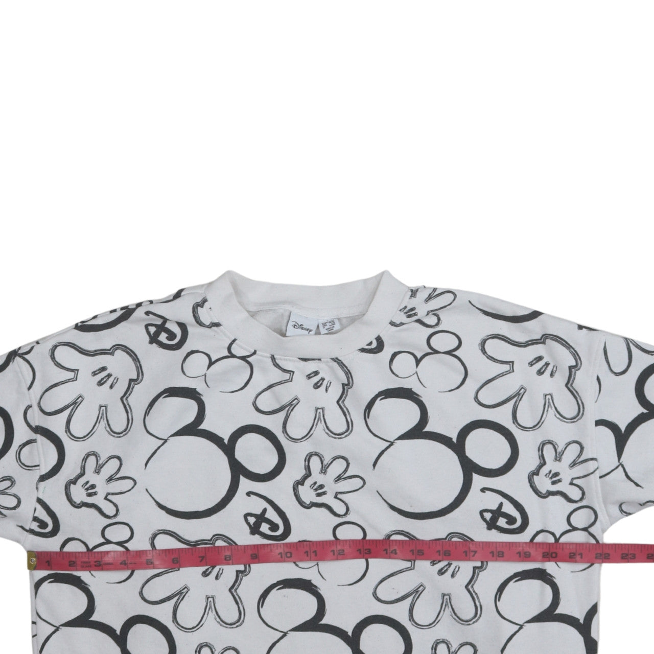 Disney Womens Grey Mickey Mouse Print Pullover Sweatshirt Size S