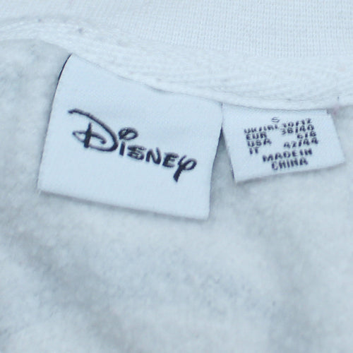 Disney Womens Grey Mickey Mouse Print Pullover Sweatshirt Size S