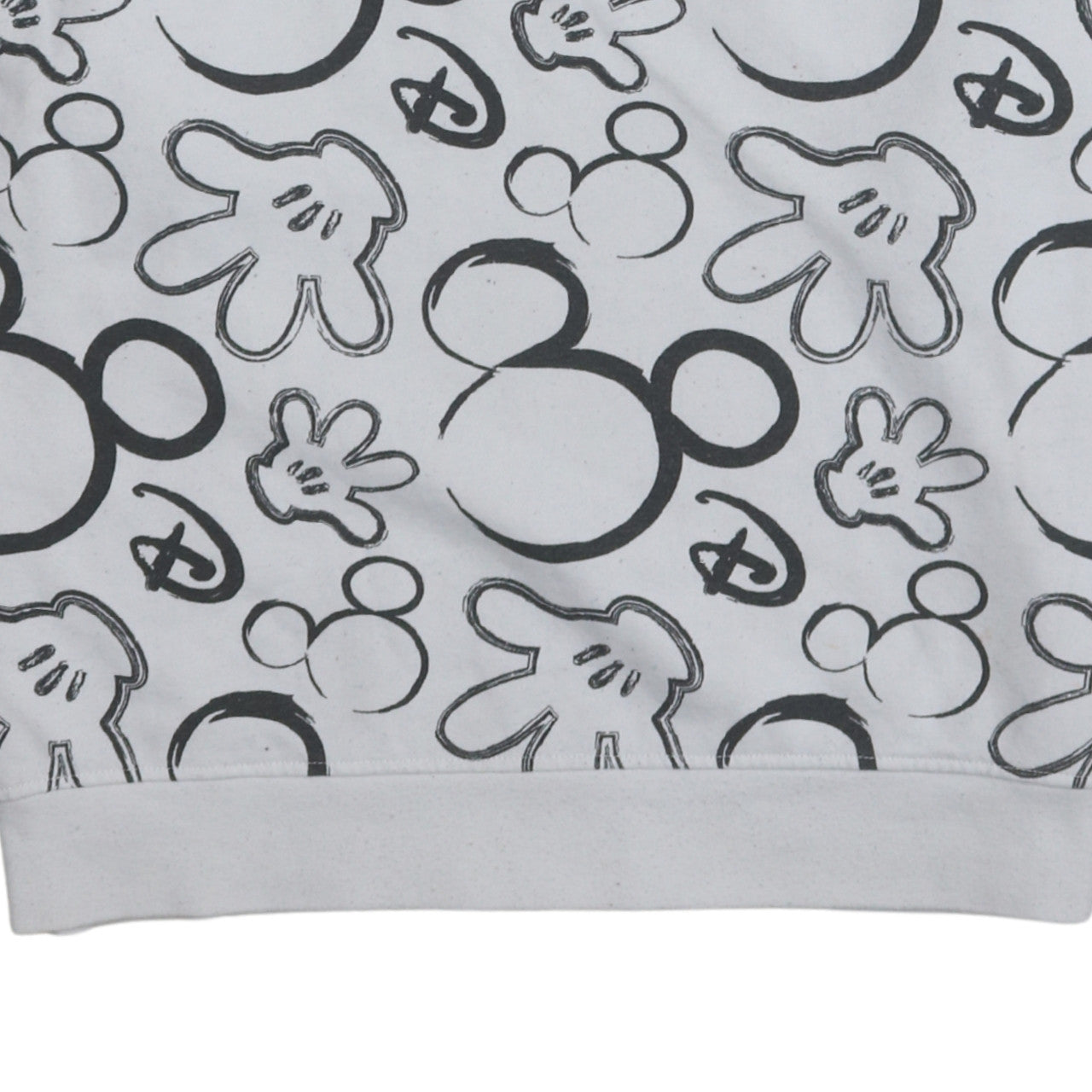Disney Womens Grey Mickey Mouse Print Pullover Sweatshirt Size S