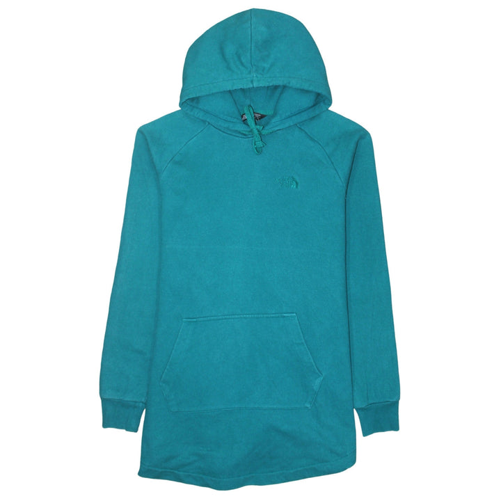 The North Face Women Teal Pullover Hoodie L Regular Fit Cotton Blend