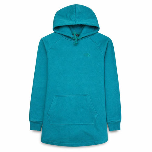 The North Face Women Teal Pullover Hoodie L Regular Fit Cotton Blend