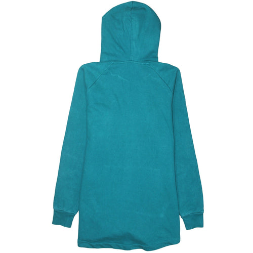 The North Face Women Teal Pullover Hoodie L Regular Fit Cotton Blend