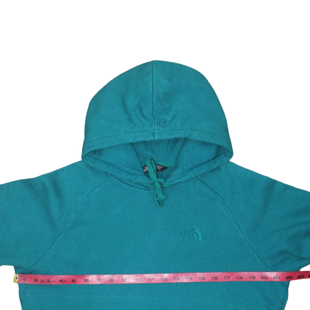 The North Face Women Teal Pullover Hoodie L Regular Fit Cotton Blend