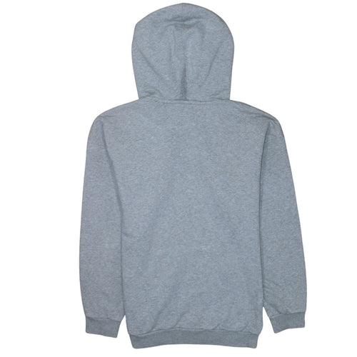 Adidas Womens Grey Trefoil Pullover Hoodie Size 10 Relaxed Fit