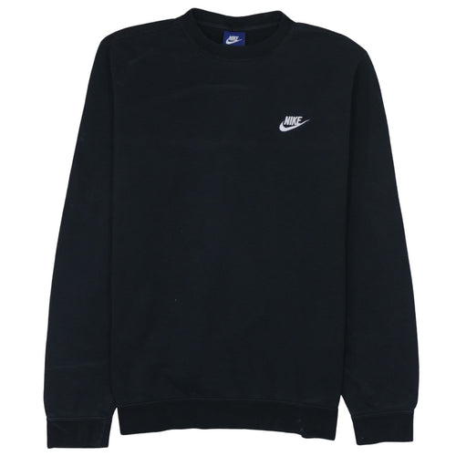 Nike Men's Black Crew Neck Logo Sweatshirt Size M