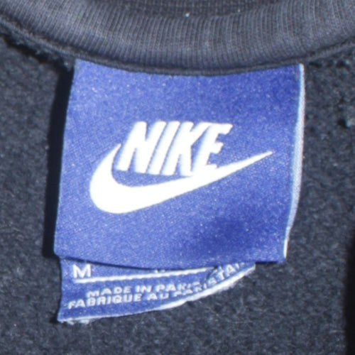 Nike Men's Black Crew Neck Logo Sweatshirt Size M