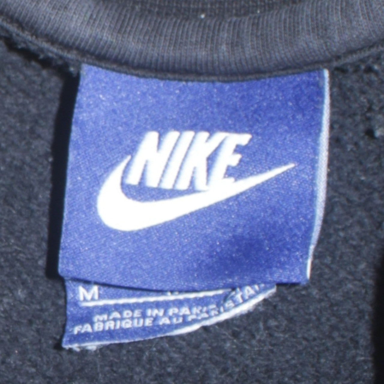 Nike Men's Black Crew Neck Logo Sweatshirt Size M