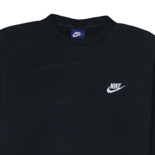 Nike Men's Black Crew Neck Logo Sweatshirt Size M