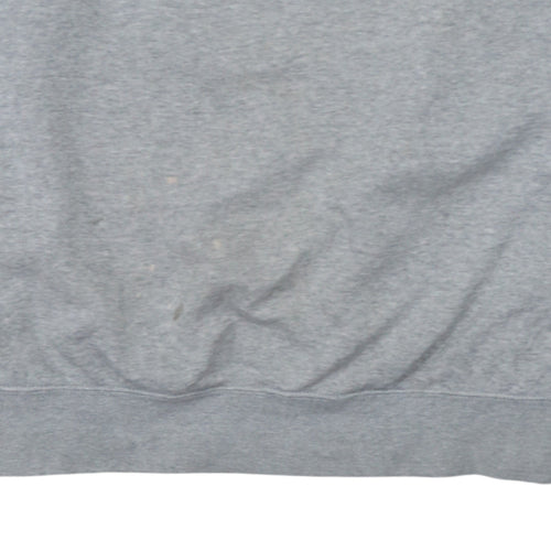 Nike Men's Grey Logo Crew Neck Pullover Sweatshirt Size L