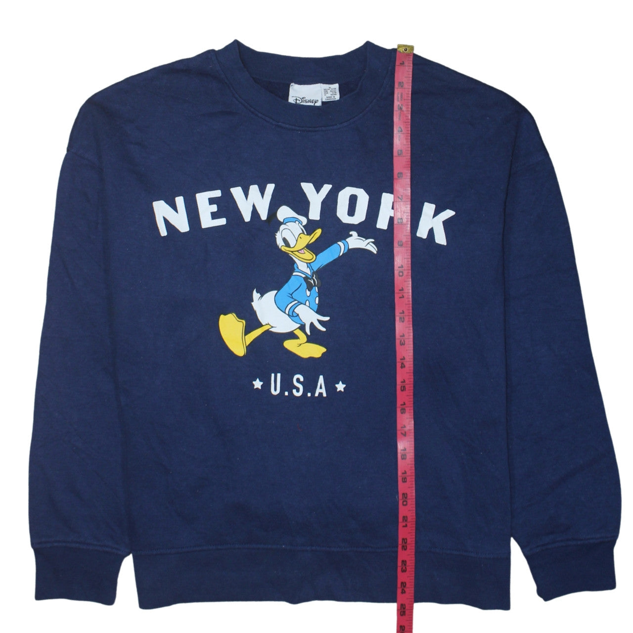 Disney Womens Navy Blue Donald Duck New York Sweatshirt UK 12/14 M