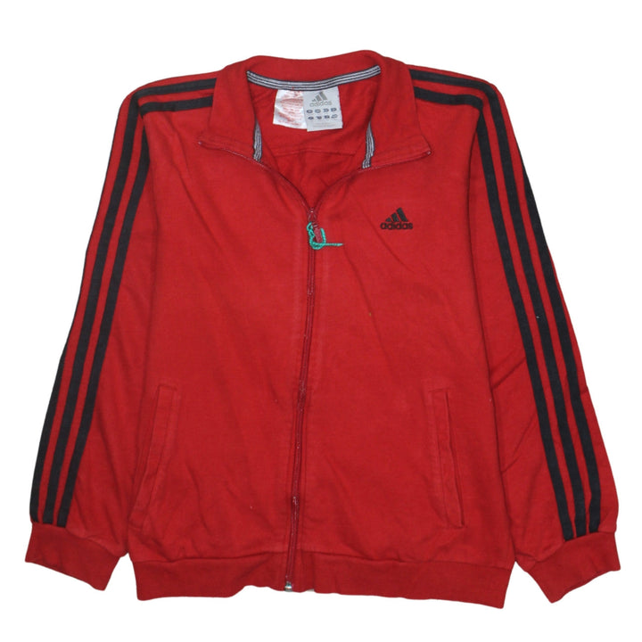 Adidas Women's Red Full Zip Sweatshirt Size 12 Regular Fit