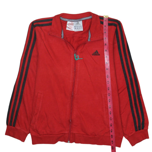 Adidas Women's Red Full Zip Sweatshirt Size 12 Regular Fit