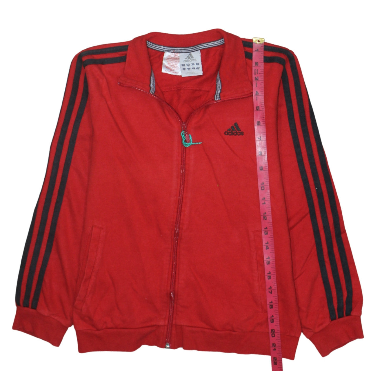 Adidas Women's Red Full Zip Sweatshirt Size 12 Regular Fit