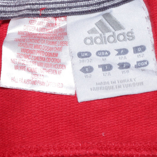 Adidas Women's Red Full Zip Sweatshirt Size 12 Regular Fit