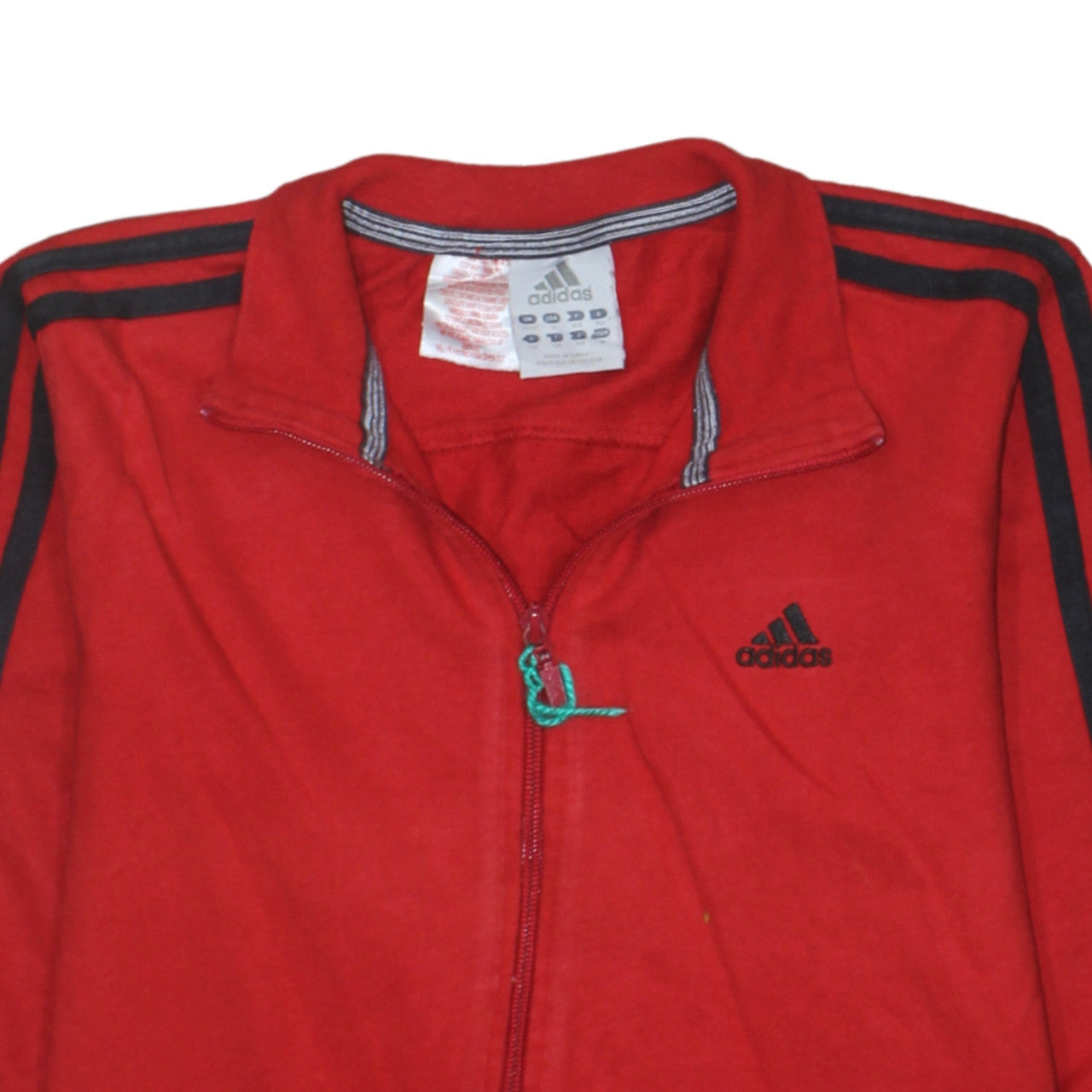 Adidas Women's Red Full Zip Sweatshirt Size 12 Regular Fit