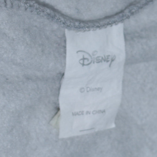 Disney Women Grey Stitch Sweatshirt Pullover Size M Lined Casual