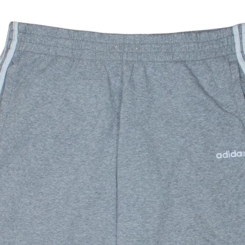 Adidas Womens Grey XL Jogger Sweatpants with Side Stripes