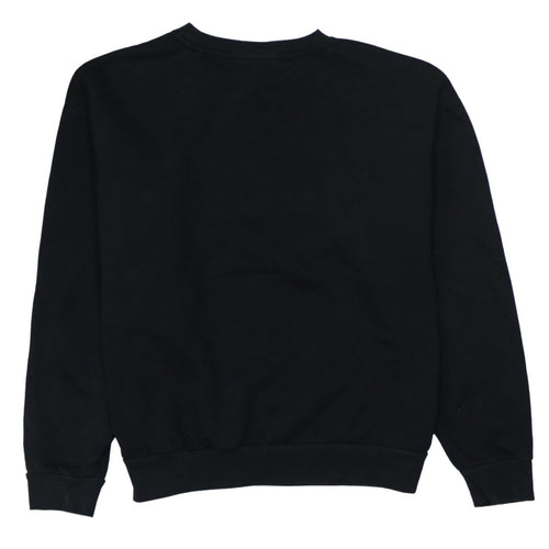 Puma Mens Black Logo Pullover Sweatshirt L Regular Fit Crew Neck