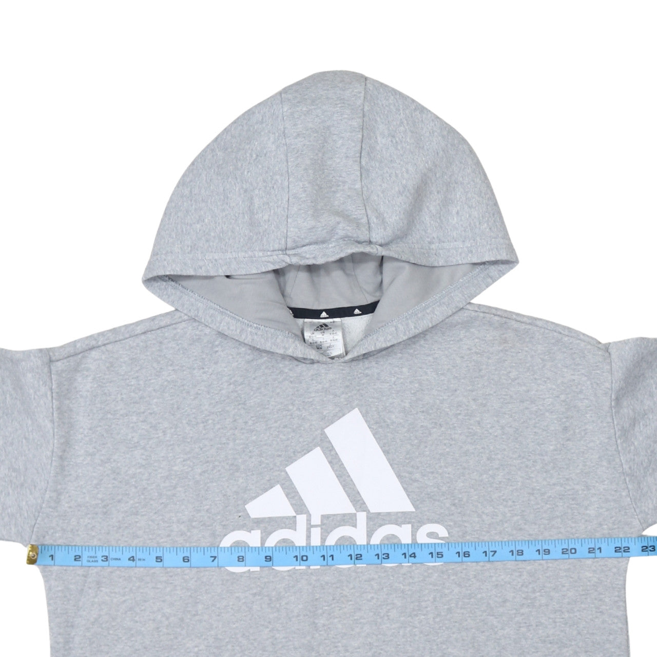 Adidas Women's Grey Pullover Hoodie Size UK 12-14 Casual Logo Sweatshirt