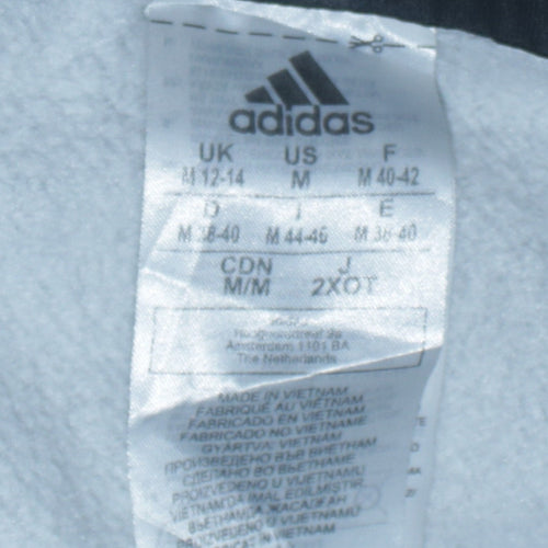 Adidas Women's Grey Pullover Hoodie Size UK 12-14 Casual Logo Sweatshirt