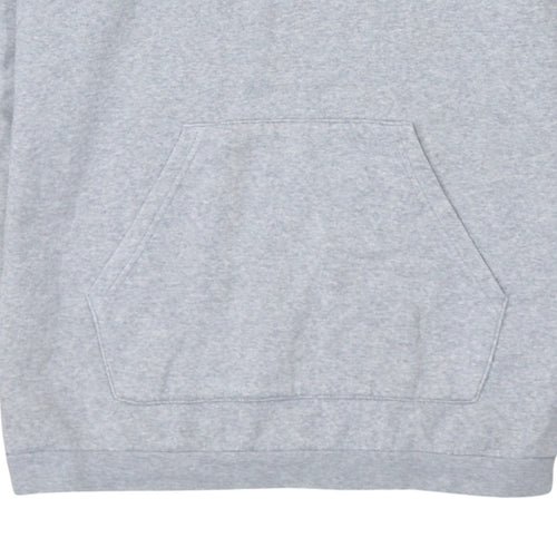 Adidas Women's Grey Pullover Hoodie Size UK 12-14 Casual Logo Sweatshirt