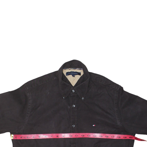Tommy Hilfiger Men's Brown Corduroy Button-Down Shirt Size S