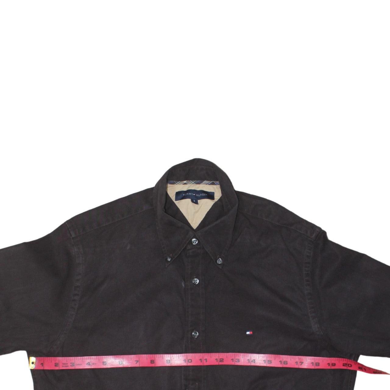 Tommy Hilfiger Men's Brown Corduroy Button-Down Shirt Size S
